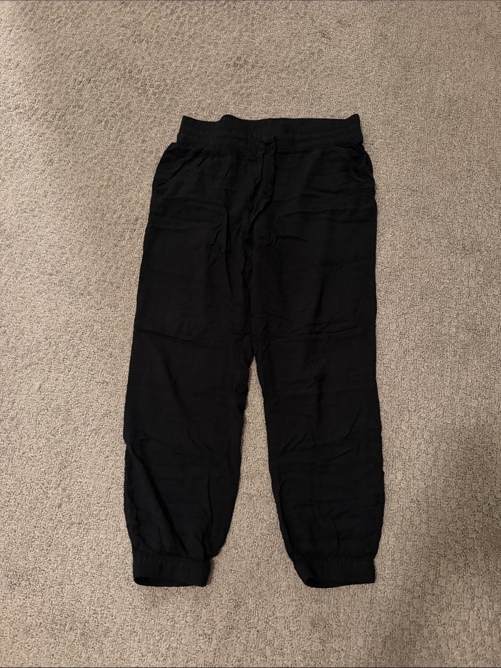 Womens Aerie Black Flowy Lightweight Jogger Pants - Comfortable Everyday Wear